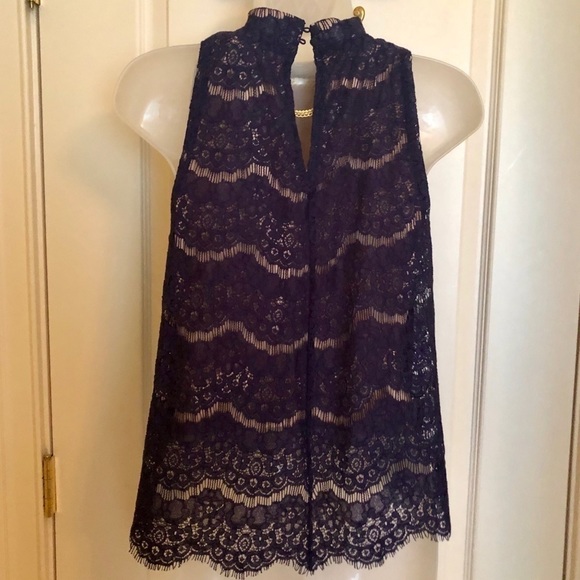 FULLY LINED 𝅺LOVE, Fire Blue Lace Sleeveless Top NWT - Picture 9 of 10